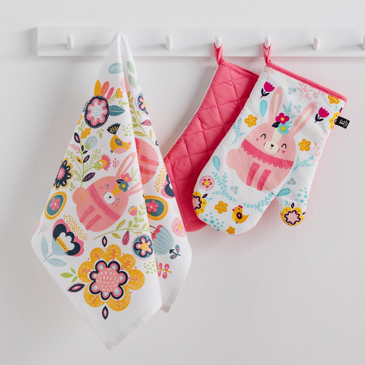 Komplet Rękawic Kuchennych Flower bomb 19x30 cm