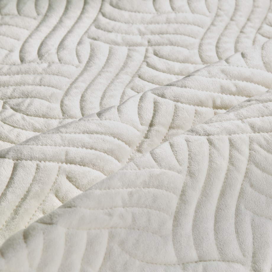 Jednokolorowa narzuta na łóżko z wytłoczonym wzorem Bessaria 200x220 cm