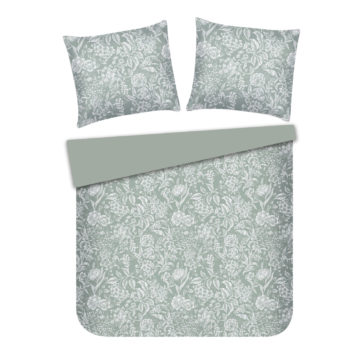 Pościel Żakardowa Virana 160x200 cm z motywem roślinnym