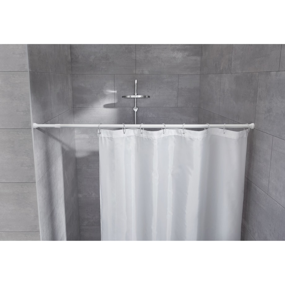 Kleine Wolke Drążek prysznicowy teleskopowy 21 mm 125-220 cm biały aluminium
