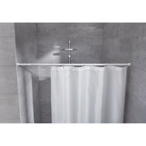 Kleine Wolke Drążek prysznicowy teleskopowy 21 mm 125-220 cm biały aluminium