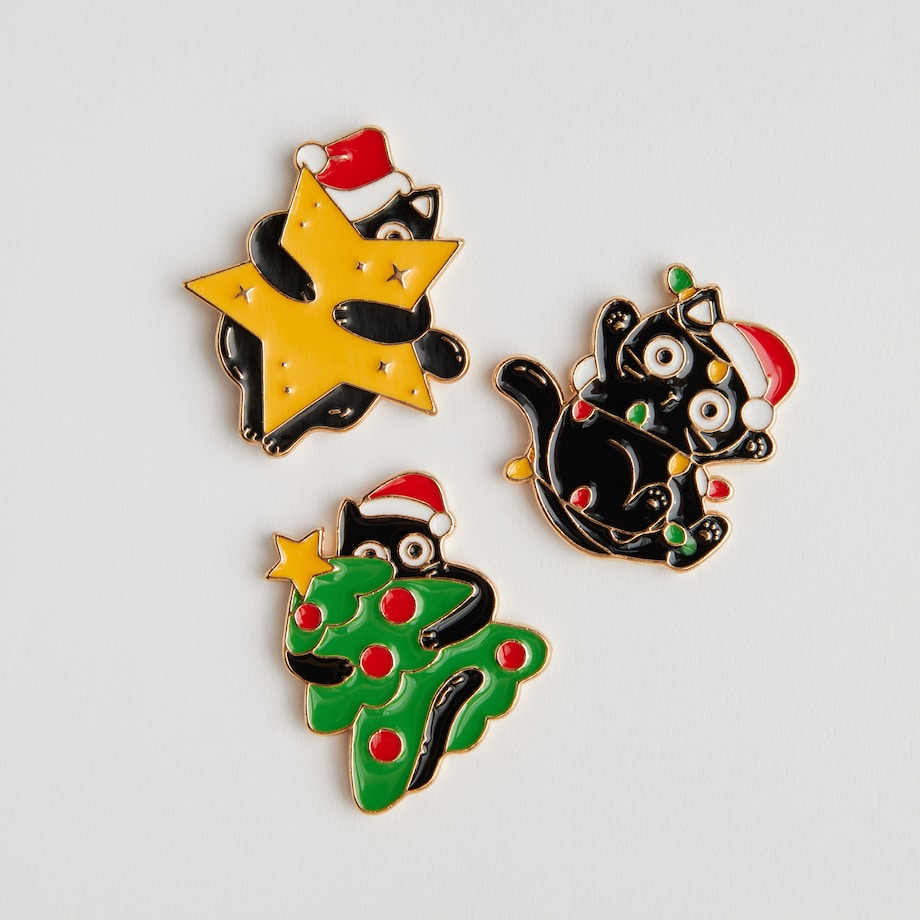 Komplet Magnesów Xmasscats z motywem zwierzęcym