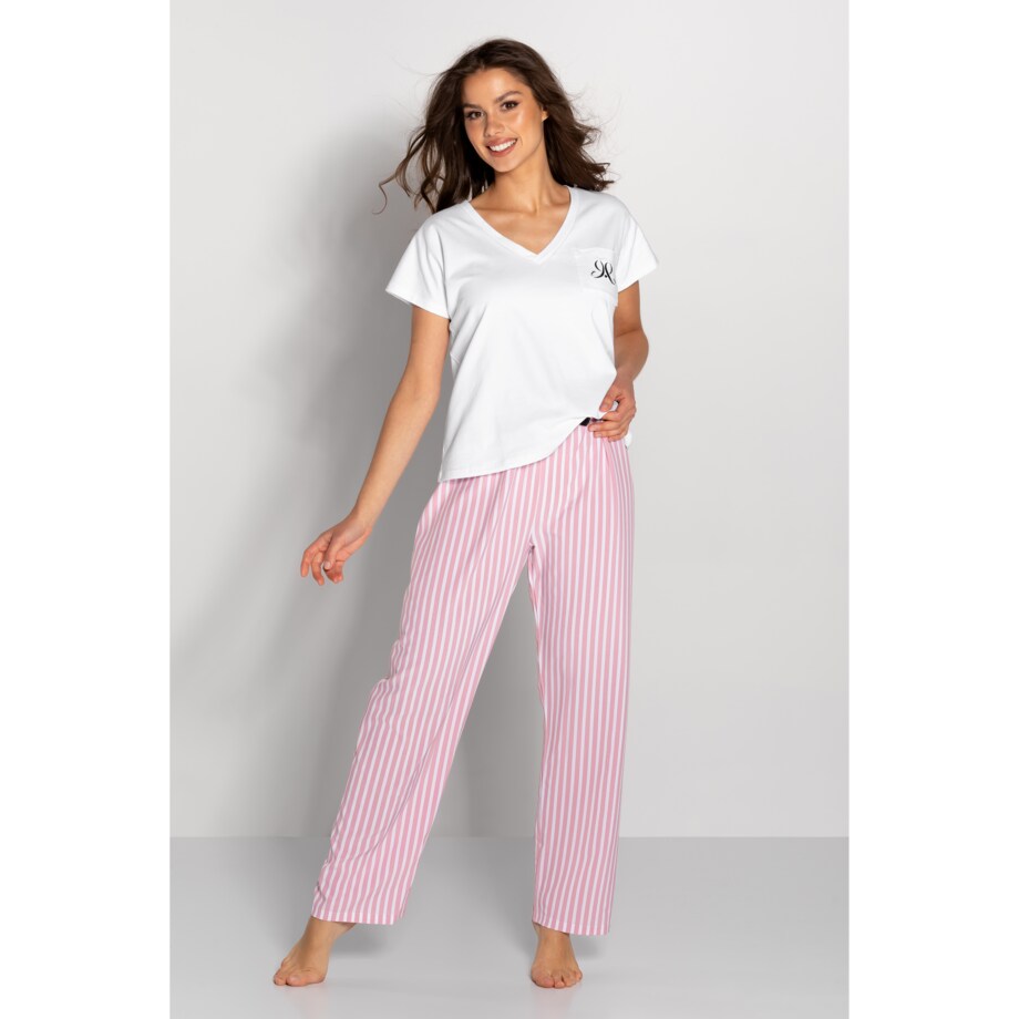 Piżama Jennifer White-Pink, S
