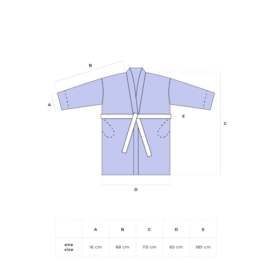 szlafrok z bawełną Polina