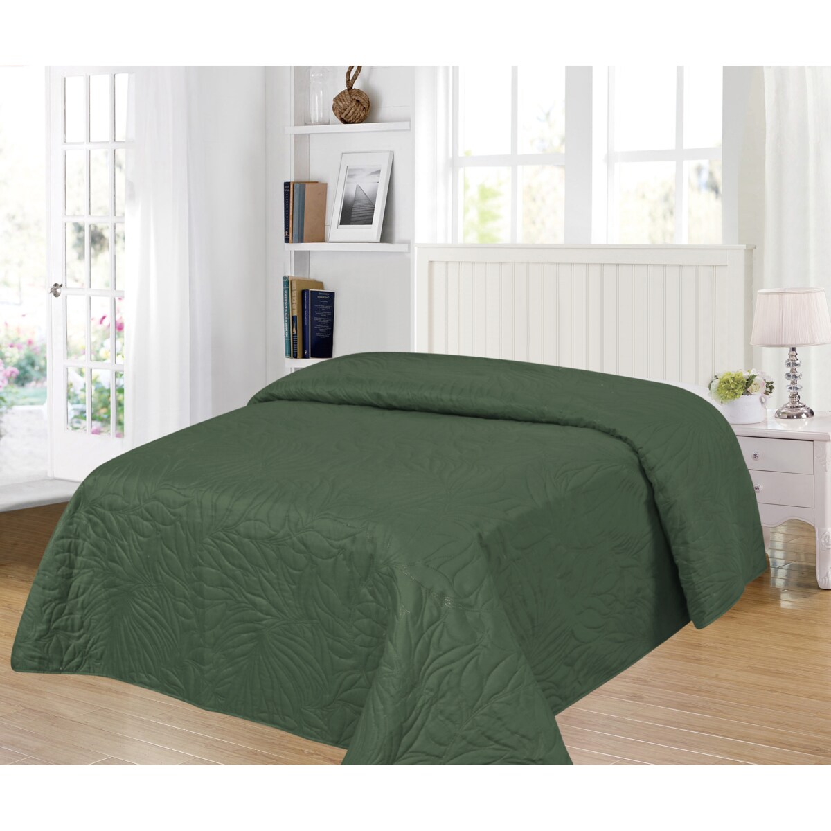 Jednokolorowa narzuta na łóżko Botanical 170x210 cm