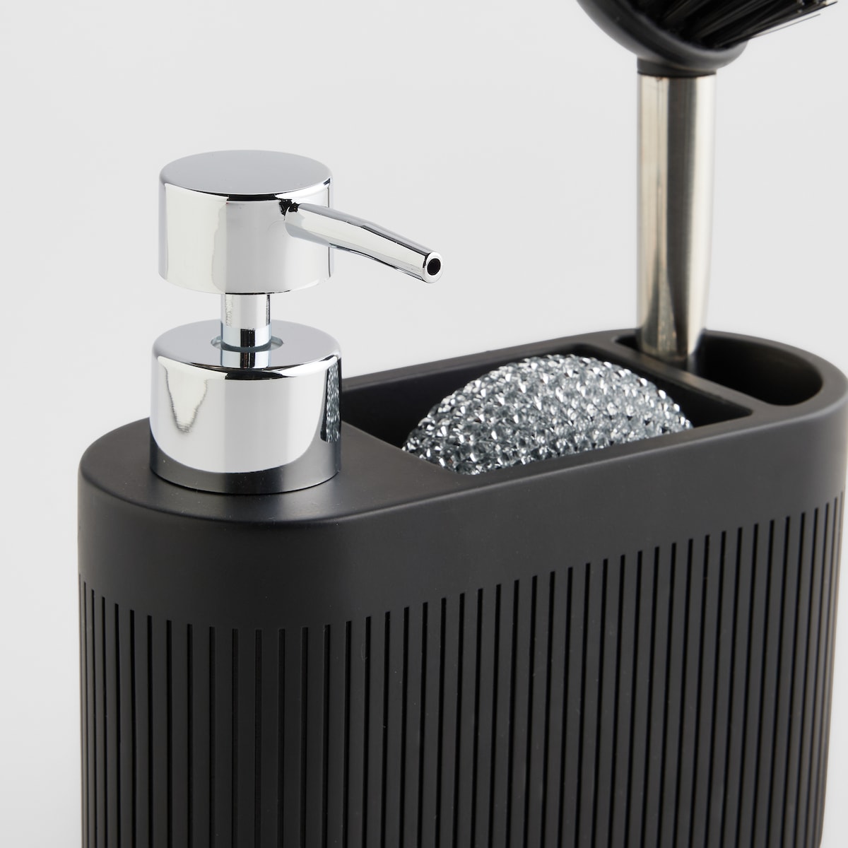 Dozownik Z Gąbką I Szczotką Carbone z motywem geometrycznym