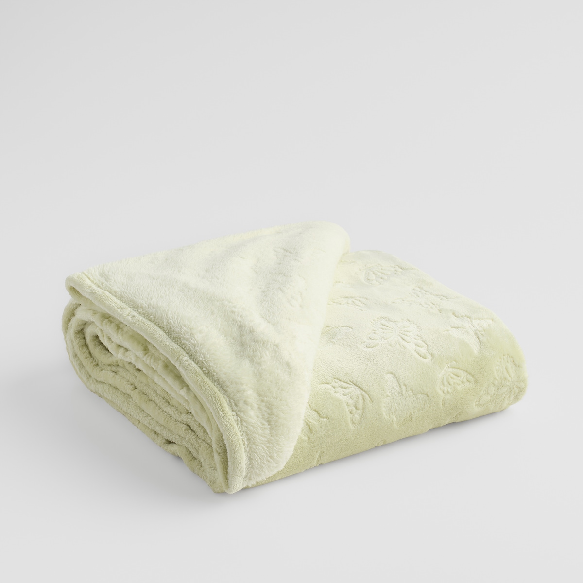 Jednokolorowy koc z wytłoczonym wzorem Yriale 150x200 cm