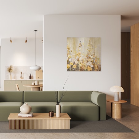 Ręcznie zdobiony obraz Lozanna z motywem kwiatowym