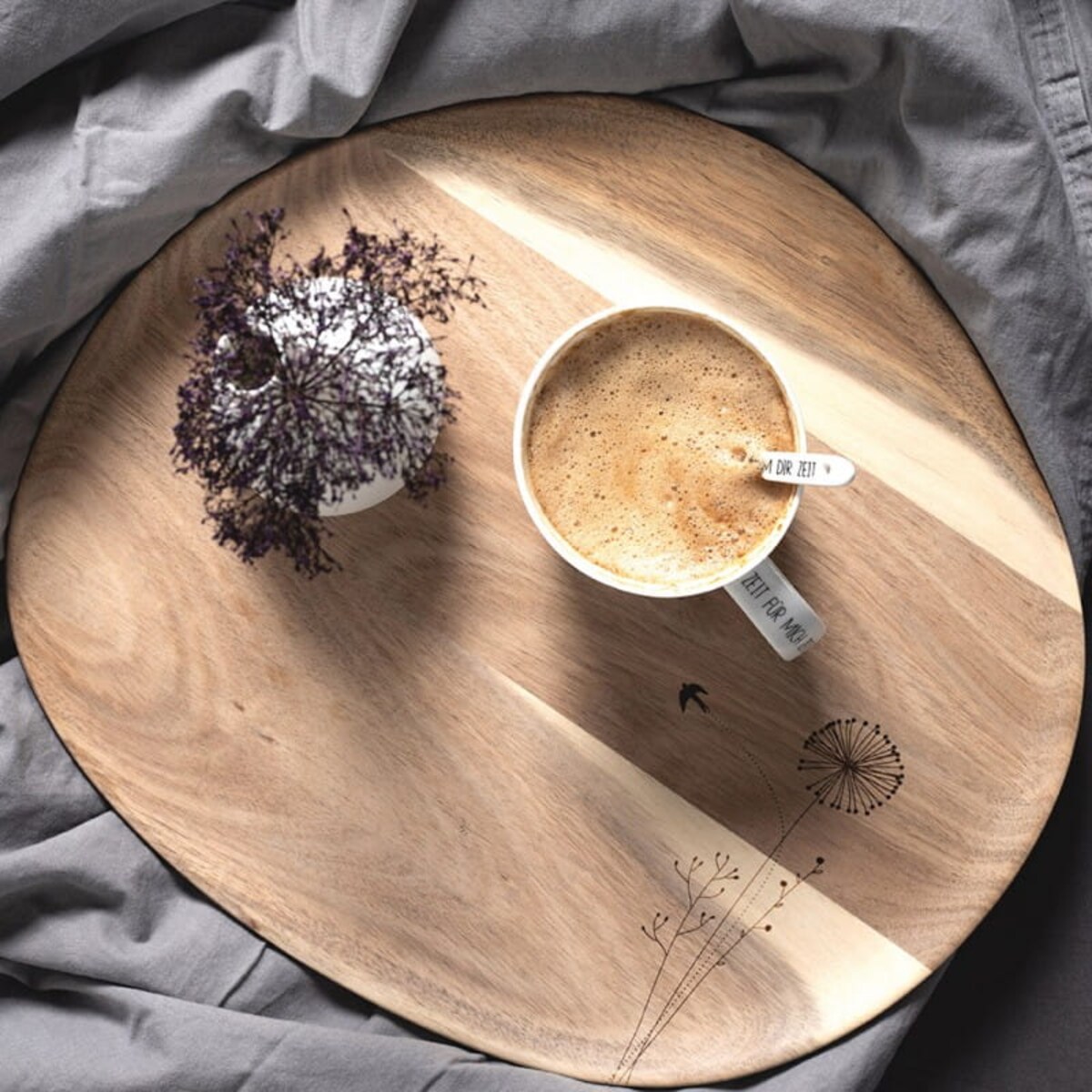 Taca drewniana L, dmuchawiec