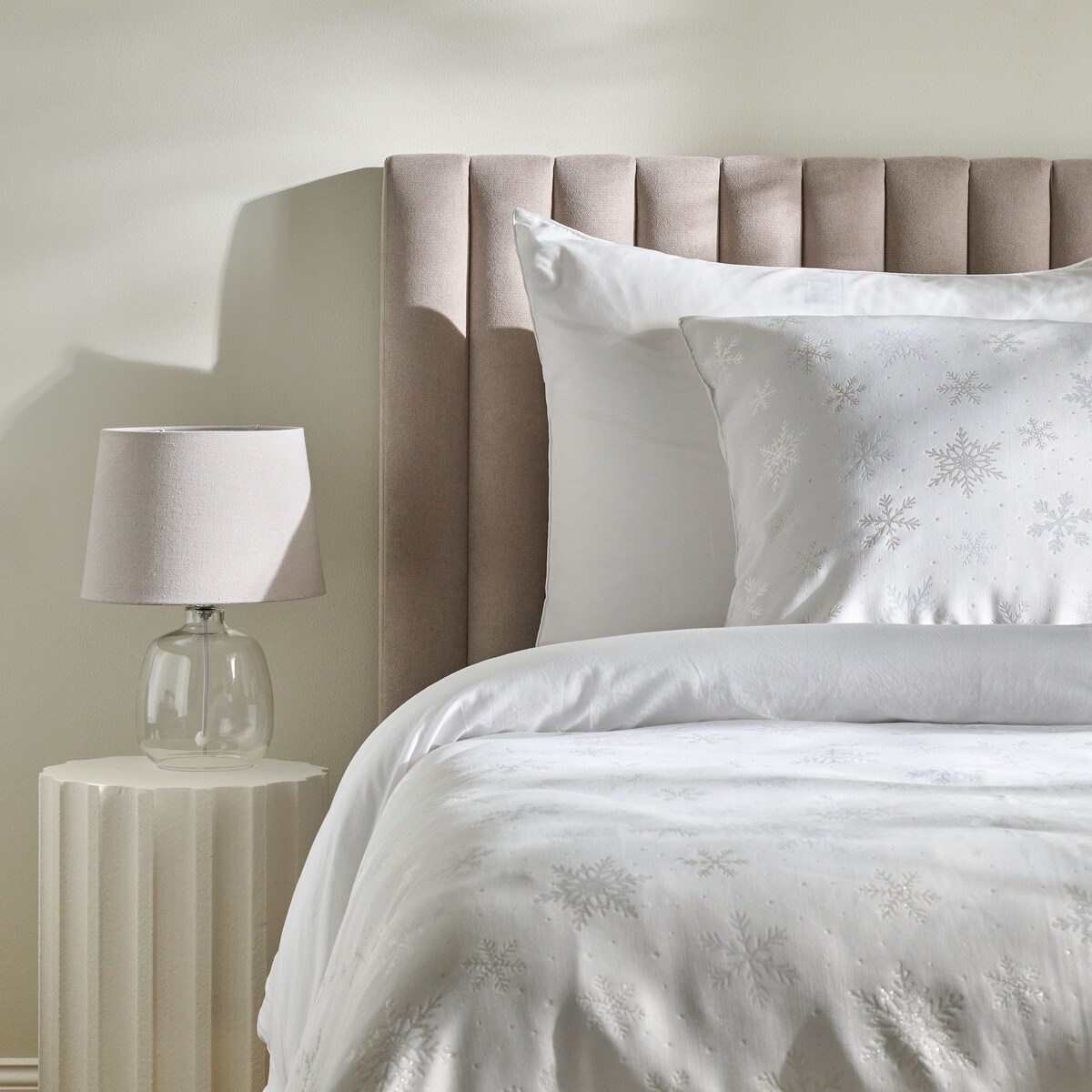 Pościel Żakardowa Preciosita 160x200 cm z motywem śnieżynki