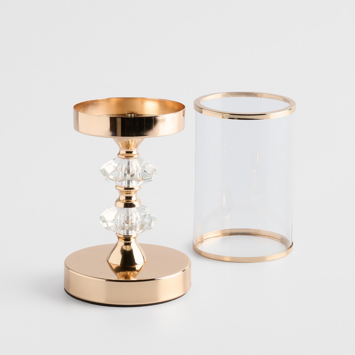 Świecznik Donna double z motywem geometrycznym