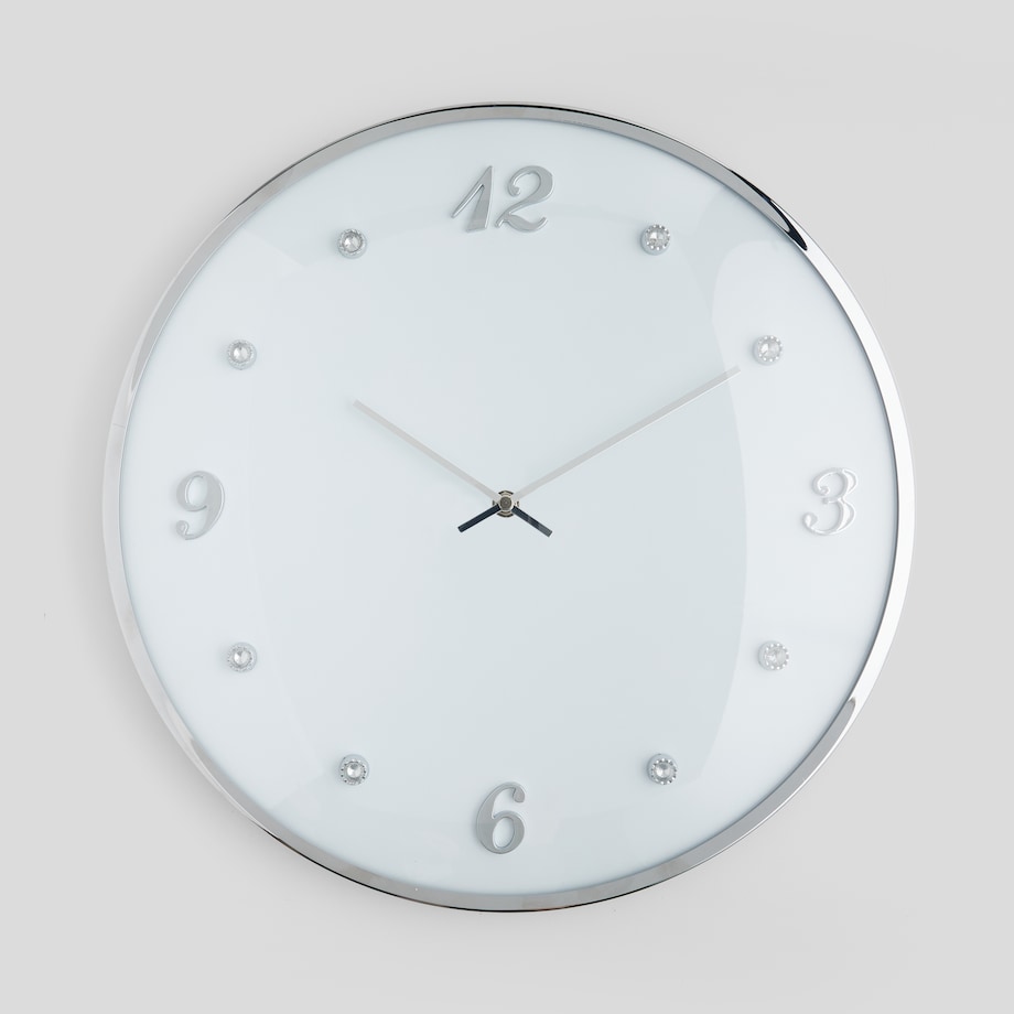 Elegancki zegar ścienny diamondo z kryształkami ø 40 cm