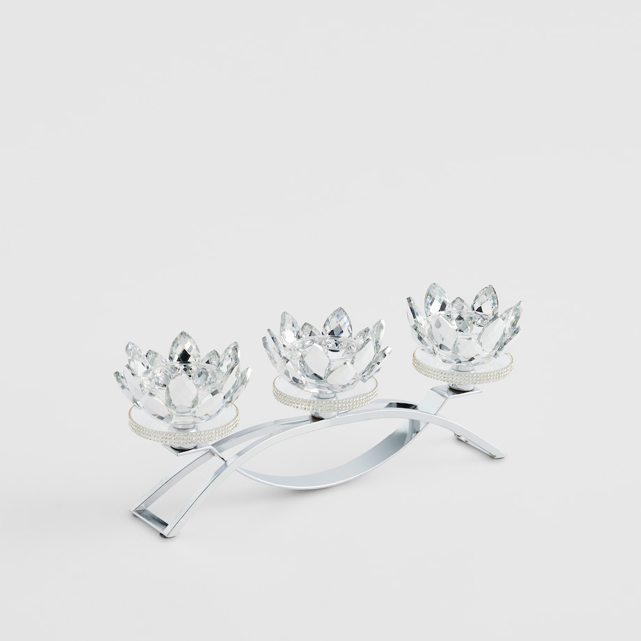 Świecznik potrójny Cristal shine diamond small trio