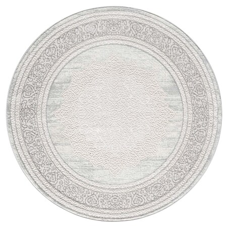 Dywan Glamour okrągły klasyczny do salonu i jadalni Antique 2090 Szary 200x200