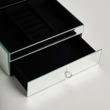 Lustrzana szkatułka z szufladkami diamentdust