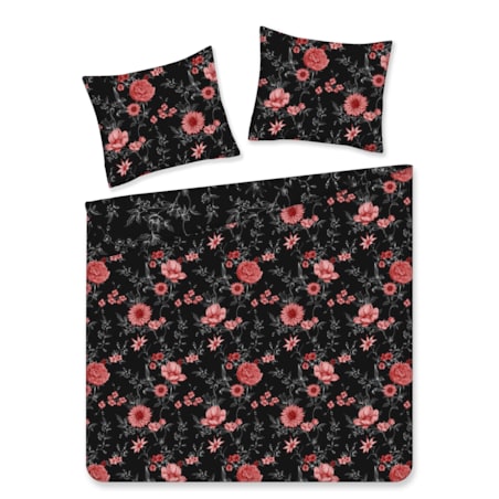 Pościel z bawełny satynowej Cosmina 200x220 cm z motywem kwiatowym