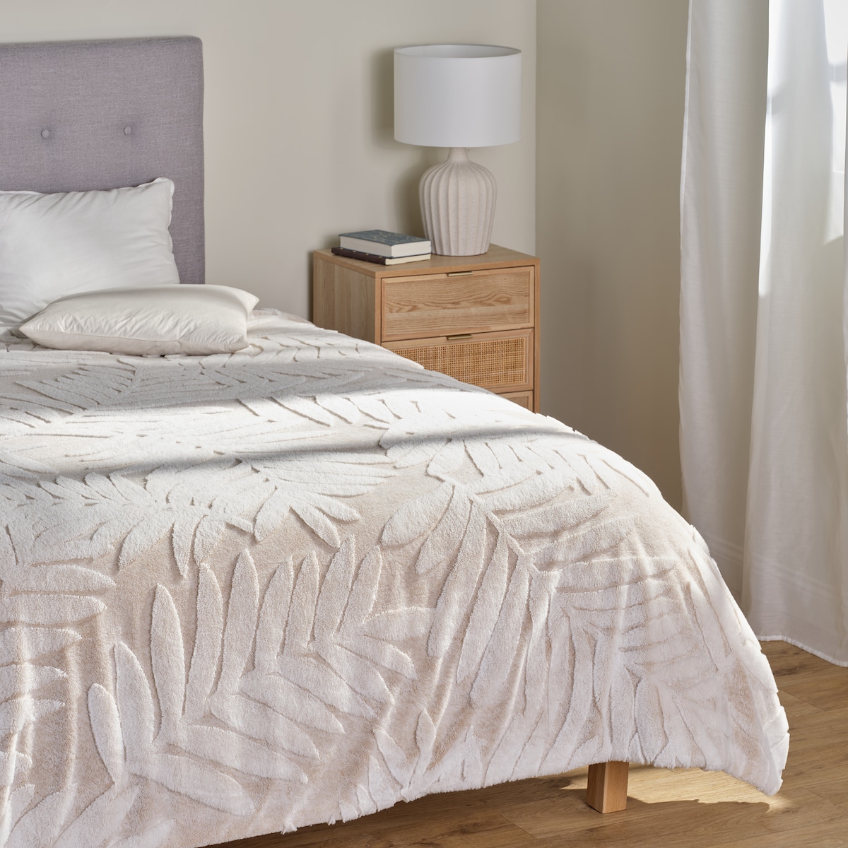 Drukowana futrzana narzuta na łóżko Valerina 180x200 cm