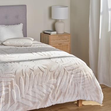 Drukowana futrzana narzuta na łóżko Valerina 180x200 cm