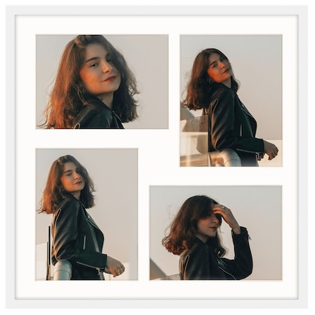 Ramka na zdjęcia 4x 13x18 cm biała galeria zdjęć multirama collage 40x40 cm FRAMAI