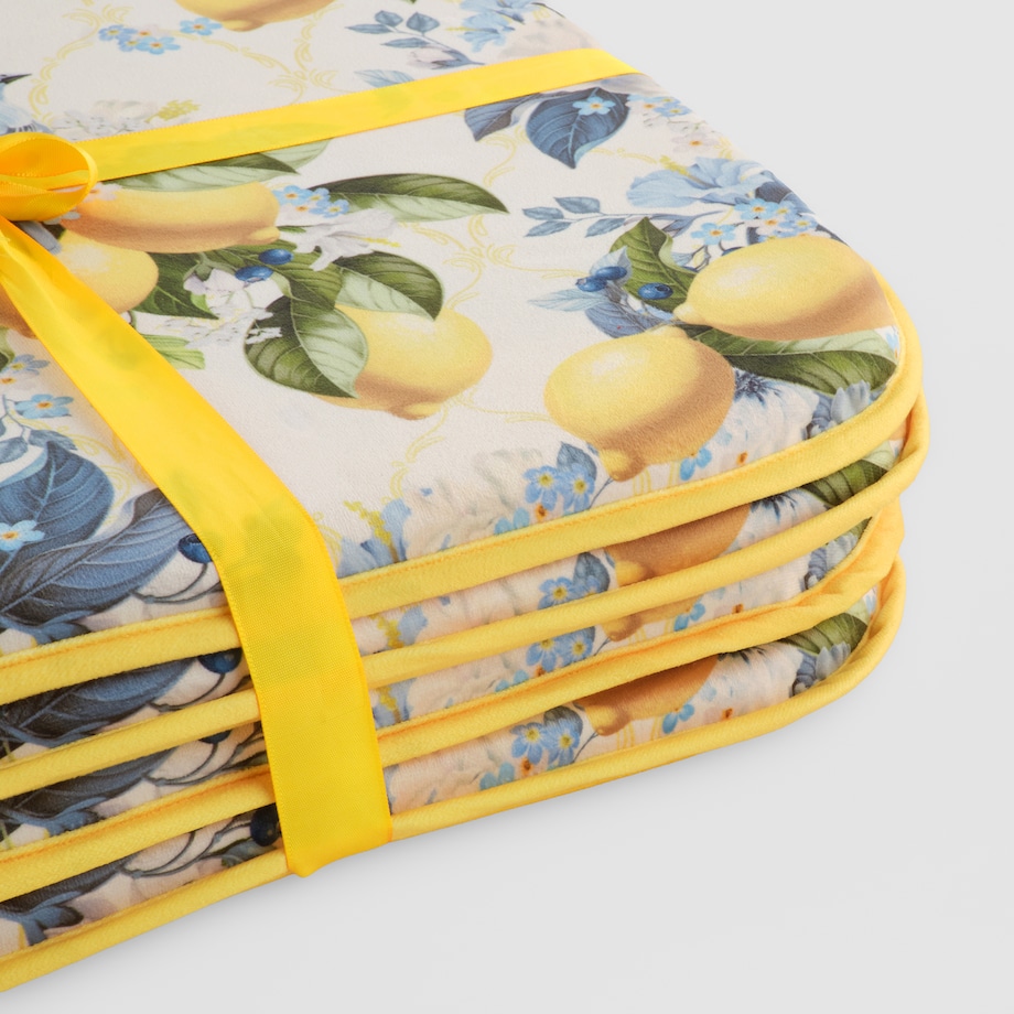 ZESTAW SIEDZISK Lemondi 40x40 cm z motywem owoców