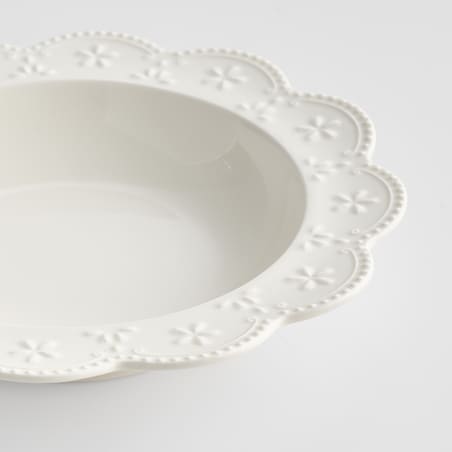 Talerz Głęboki Lace z motywem kwiatowym