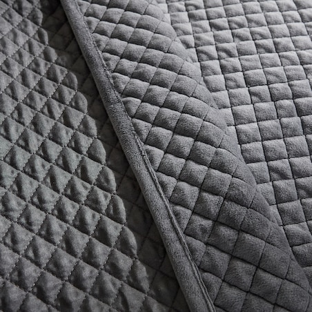 Jednokolorowa narzuta na łóżko Plums 200x220 cm z motywem geometrycznym