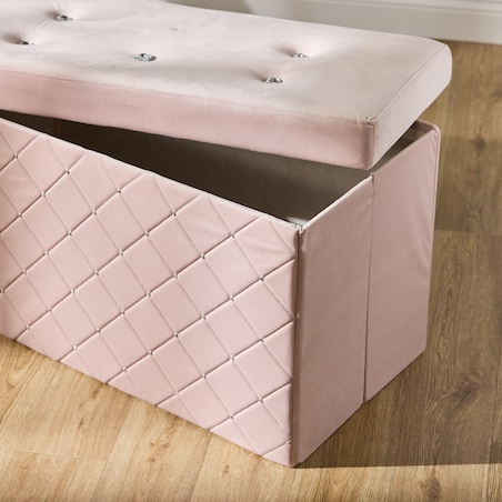 Puf ze schowkiem Diamante 80x40 h40 cm