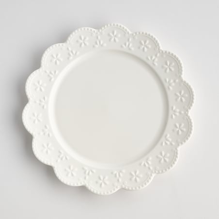 Talerz Obiadowy Lace z motywem kwiatowym