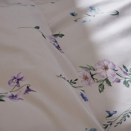 Pościel z bawełny satynowej Agnessa 200x220 cm z motywem kwiatowym