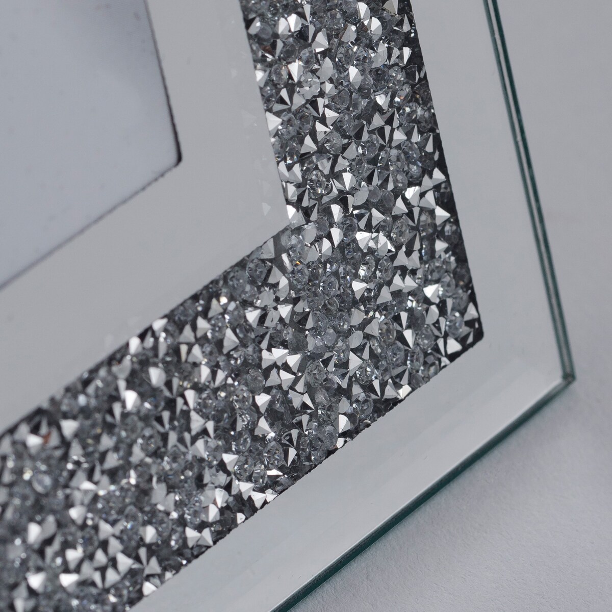 Lustrzana ramka z kryształkami diamentdust