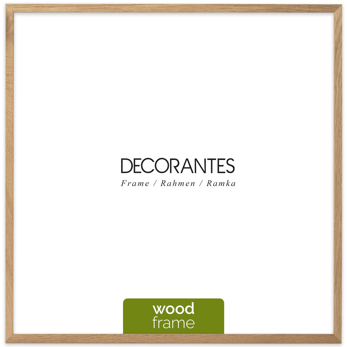 Ramka na zdjęcia 50x50 cm ramka drewniana dębowa naturalna foto ramka z litego drewna dębowego kwadratowa OAK FRAMAI