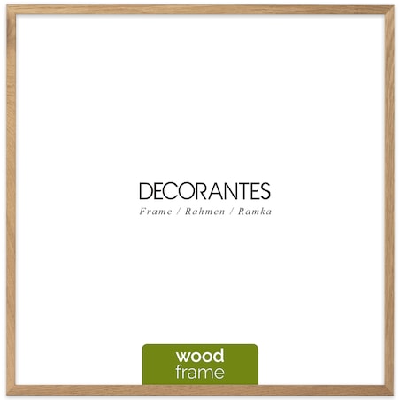 Ramka na zdjęcia 50x50 cm ramka drewniana dębowa naturalna foto ramka z litego drewna dębowego kwadratowa OAK FRAMAI