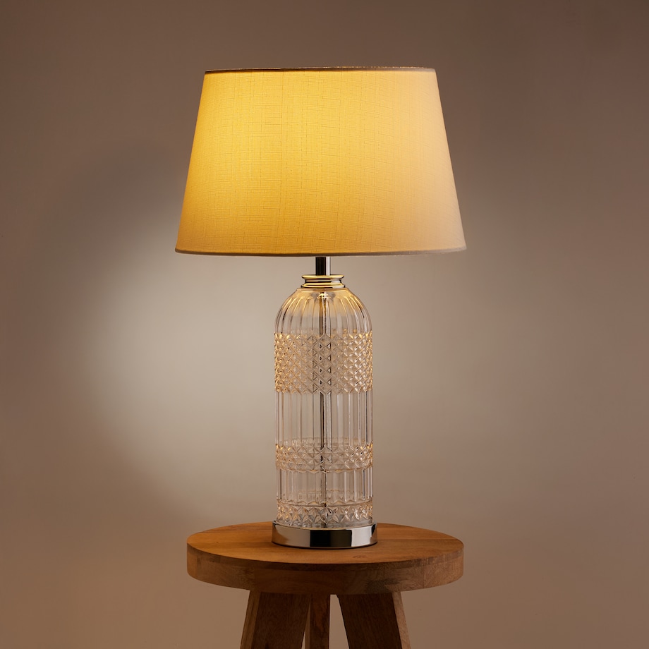 Camden lampa stołowa ze szklaną podstawą