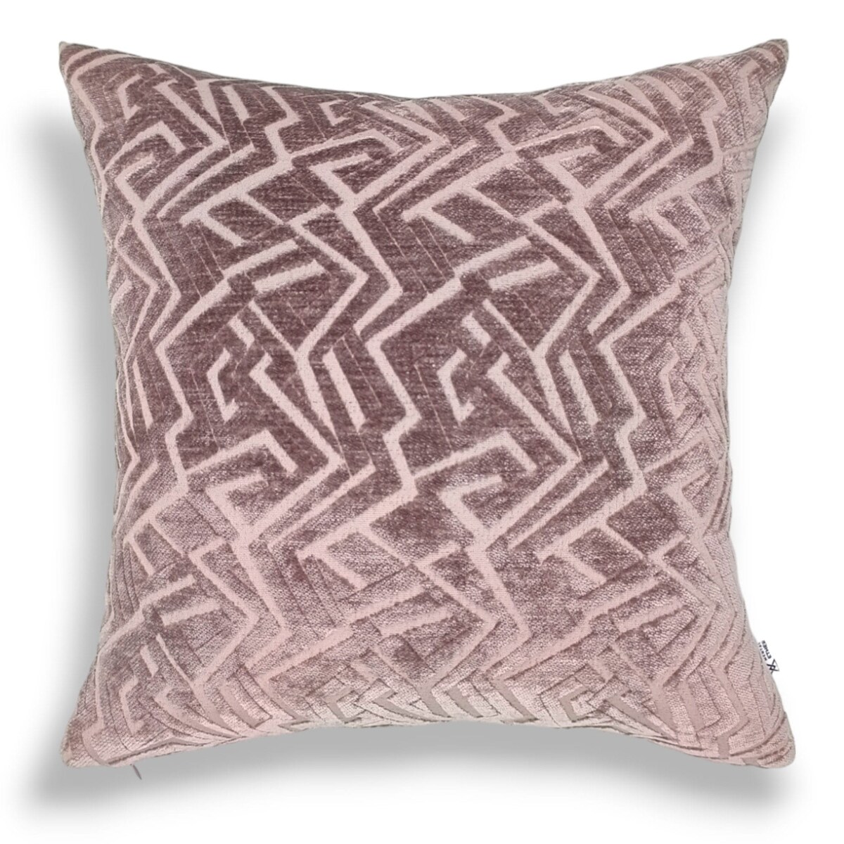 Nowoczesna różowa poduszka dekoracyjna w geometryczne wzory 45x45 Geo Brudny Róż