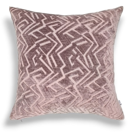 Nowoczesna różowa poduszka dekoracyjna w geometryczne wzory 45x45 Geo Brudny Róż