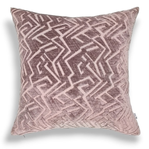 Nowoczesna różowa poduszka dekoracyjna w geometryczne wzory 45x45 Geo Brudny Róż