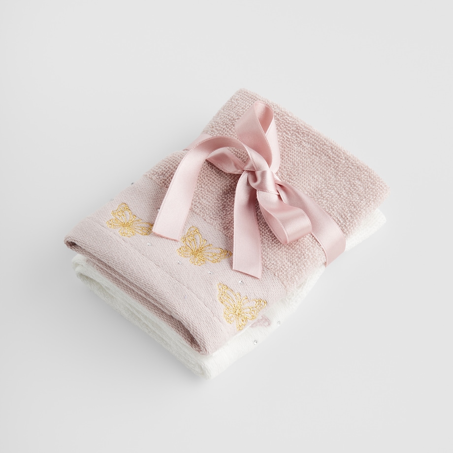 Komplet ręczników dekoracyjnych do twarzy lub rąk 2szt Papillo 30x30 cm z motywem zwierzęcym