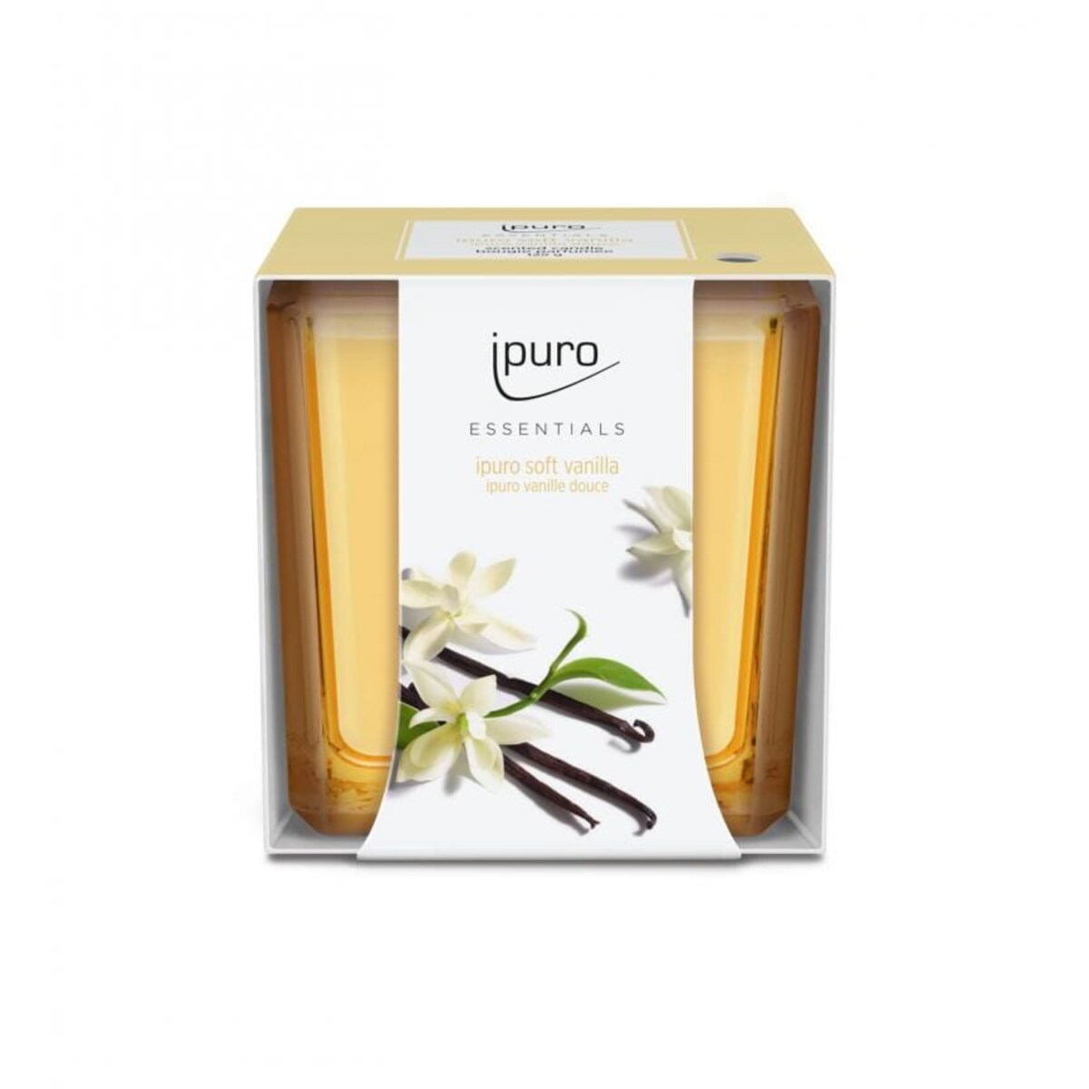 Świeca zapachowa ipuro ESSENTIALS, Soft Vanilla, 125g