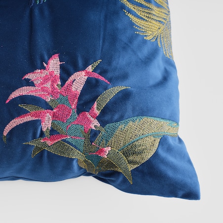 Poszewka Haftowana Kolibrio 45x45 cm z motywem tropikalnym