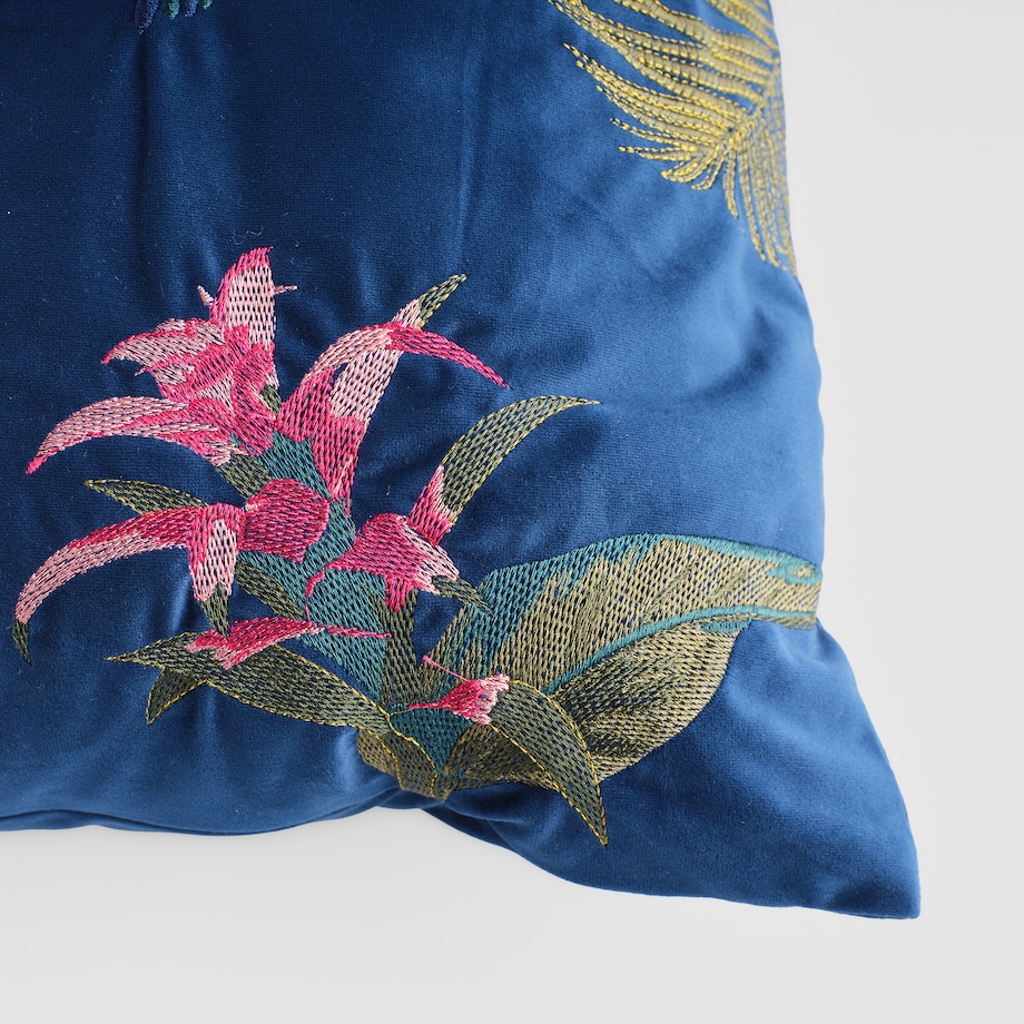 Poszewka Haftowana Kolibrio 45x45 cm z motywem tropikalnym