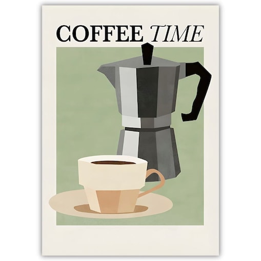 plakat coffee time graphic 21x30