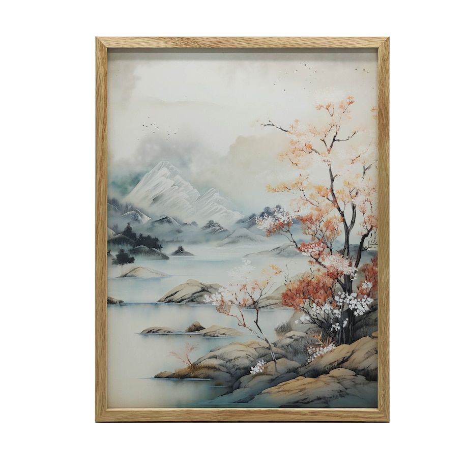 Ukojenie w Pastelach, 50x70 cm, rama drewniana jasny dąb, papier matowy 230 gsm