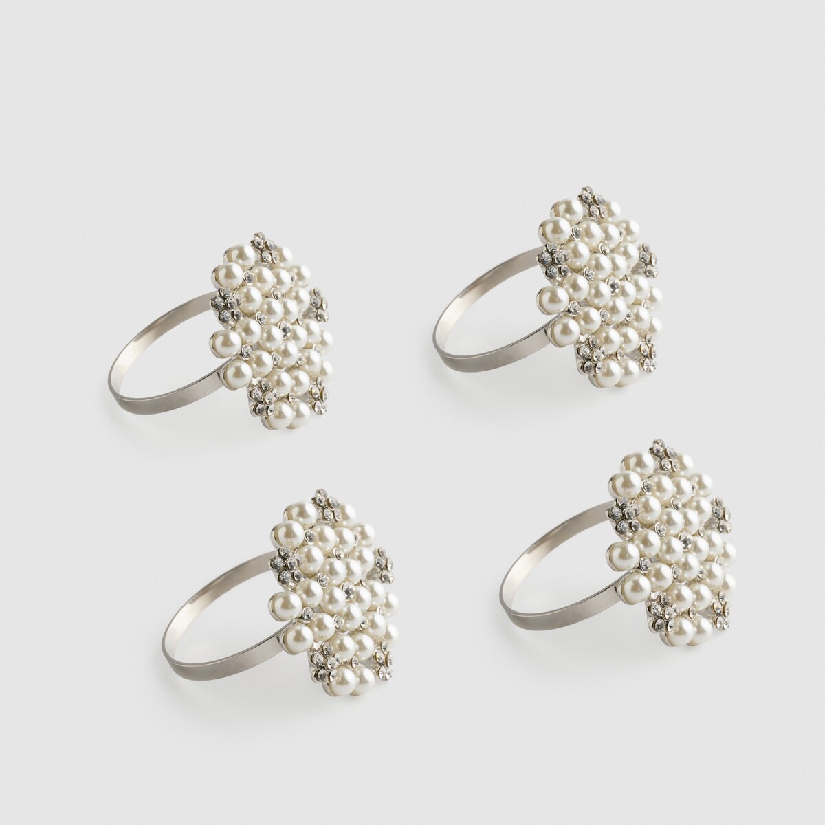 Komplet obrączek na serwetki Perlou