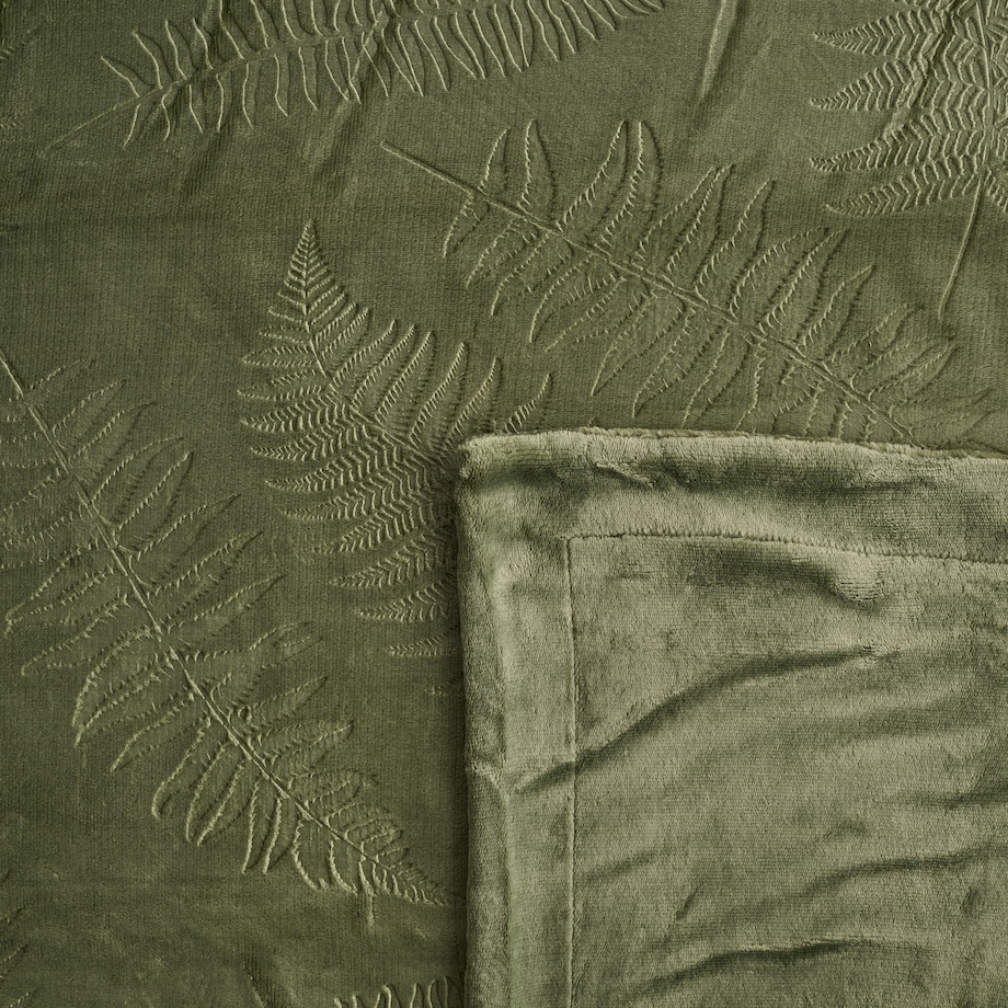 Koc Fernico 150x200 cm z motywem liściastym