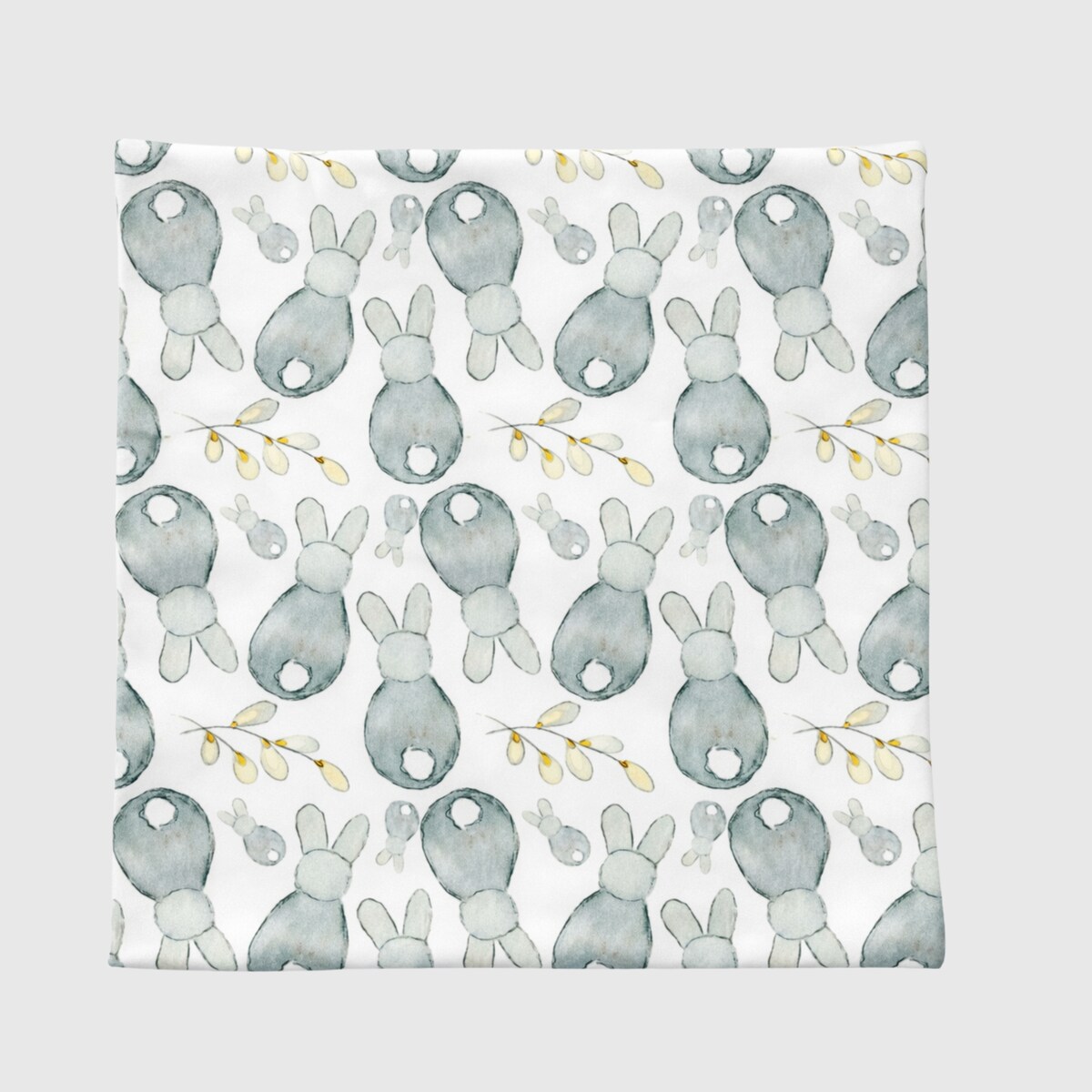 Poszewka Welwetowa Gray bunny 40x40 cm