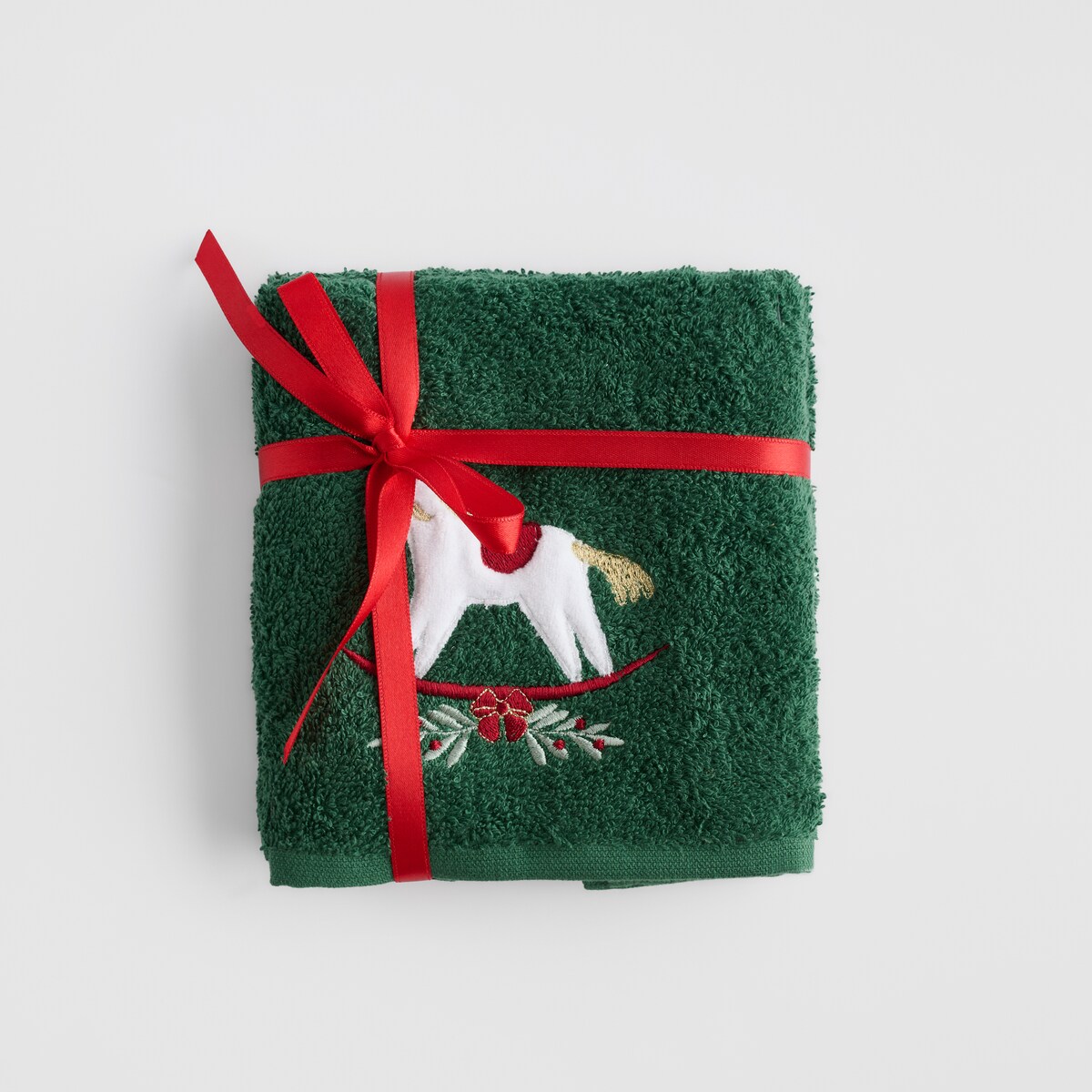 Komplet ręczników dekoracyjnych do twarzy lub rąk 2szt Nutpatcher 30x50 cm z motywem dziadka do orzechów