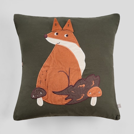 Poszewka Haftowana Nooks 45x45 cm z motywem zwierząt leśnych