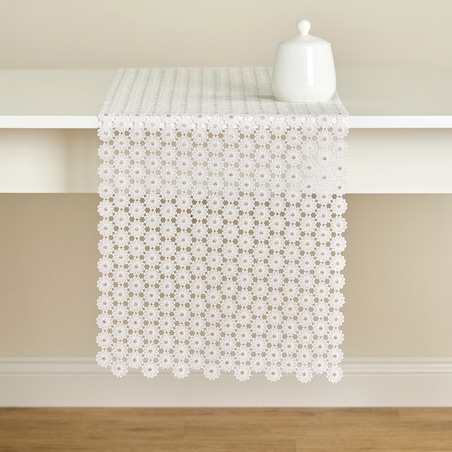 Bieżnik koronkowy Douglasio 35x180 cm z motywem kwiatowym