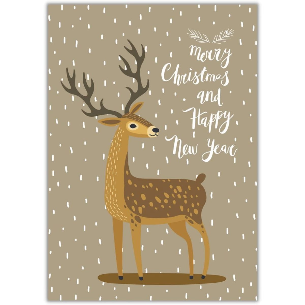 plakat świąteczny jeleń 50x70 cm