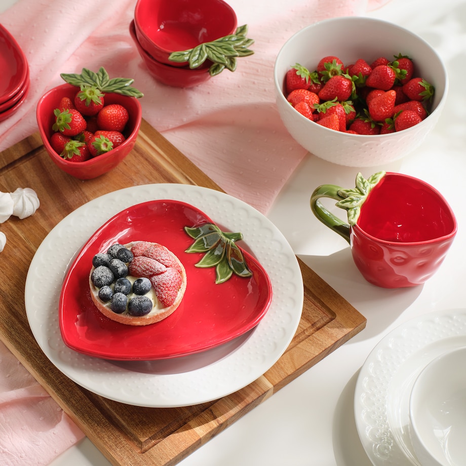 Miska Mansika z motywem owoców